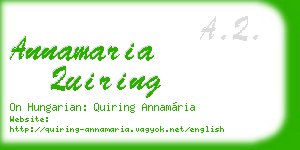 annamaria quiring business card